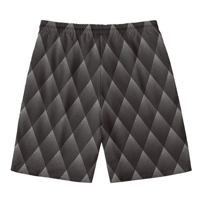 Dot Geometric Triangle Pattern Print Men's Swim Trunks