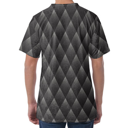Dot Geometric Triangle Pattern Print Men's Velvet T-Shirt