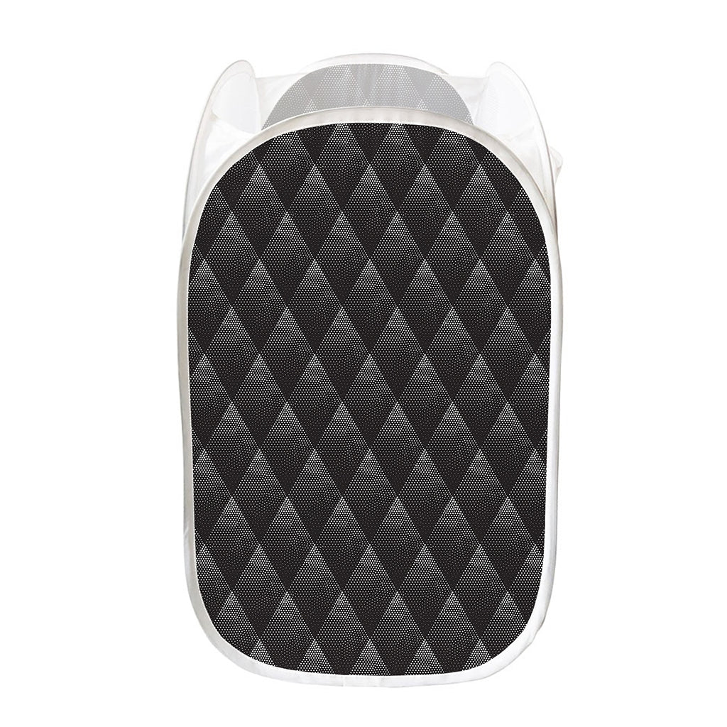 Dot Geometric Triangle Pattern Print Mesh Laundry Hamper