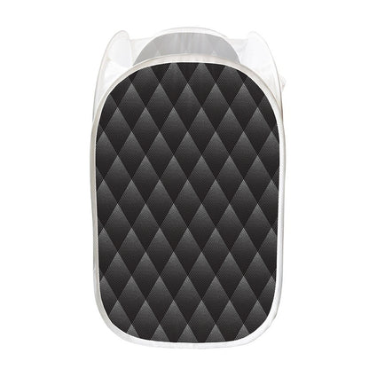 Dot Geometric Triangle Pattern Print Mesh Laundry Hamper