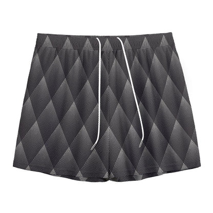 Dot Geometric Triangle Pattern Print Mesh Shorts
