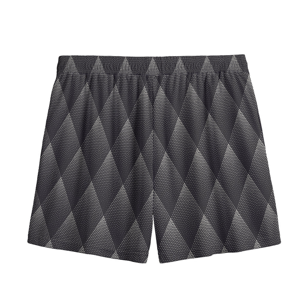 Dot Geometric Triangle Pattern Print Mesh Shorts