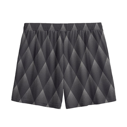 Dot Geometric Triangle Pattern Print Mesh Shorts