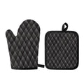 Dot Geometric Triangle Pattern Print Oven Mitt And Pot Holder Set