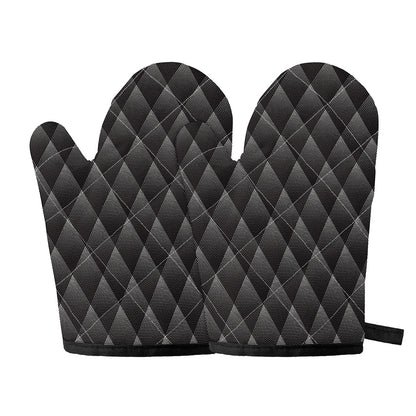 Dot Geometric Triangle Pattern Print Oven Mitts