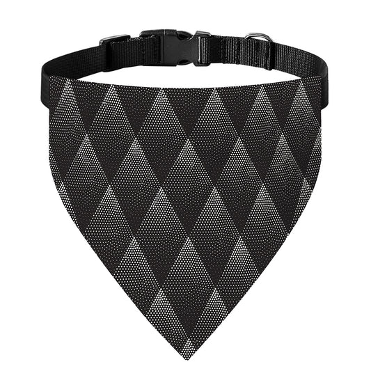 Dot Geometric Triangle Pattern Print Over The Collar Dog Bandana