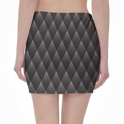 Dot Geometric Triangle Pattern Print Pencil Mini Skirt