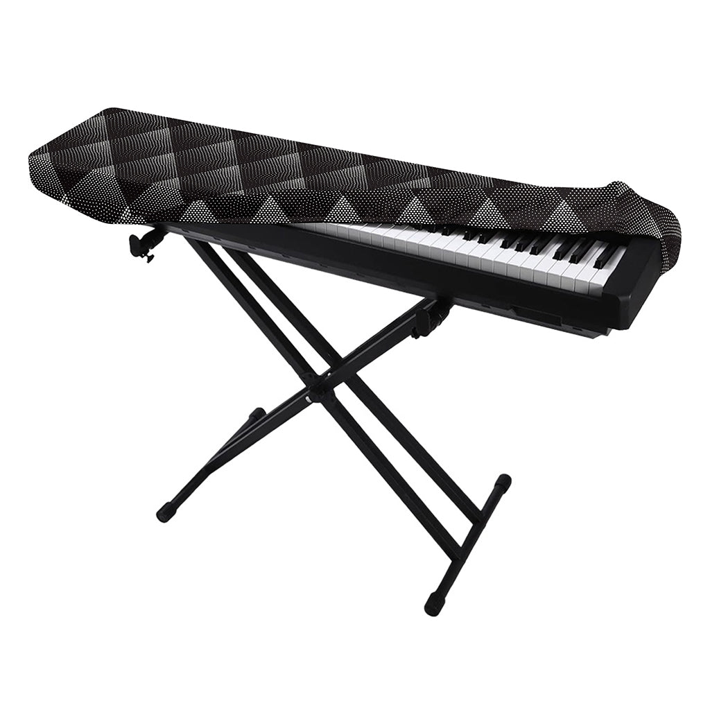 Dot Geometric Triangle Pattern Print Piano Keyboard Cover