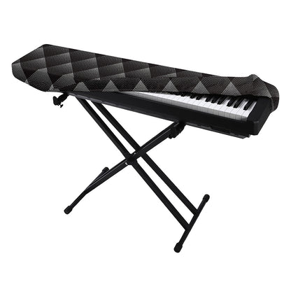 Dot Geometric Triangle Pattern Print Piano Keyboard Cover
