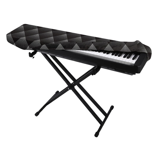 Dot Geometric Triangle Pattern Print Piano Keyboard Cover