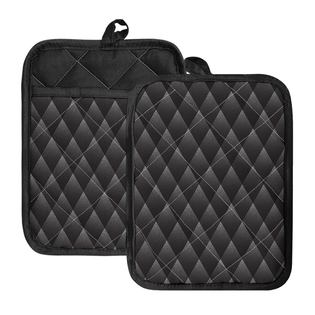 Dot Geometric Triangle Pattern Print Pot Holders With Pocket