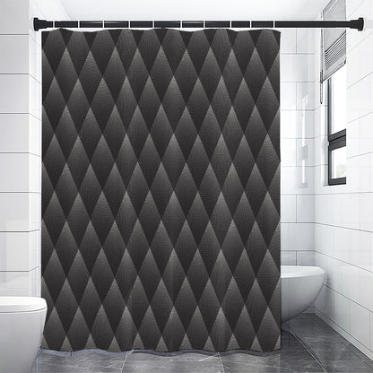 Dot Geometric Triangle Pattern Print Premium Shower Curtain