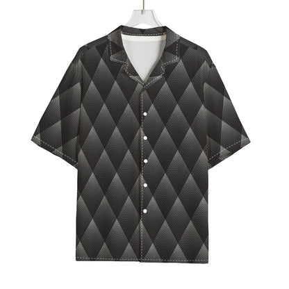 Dot Geometric Triangle Pattern Print Rayon Hawaiian Shirt