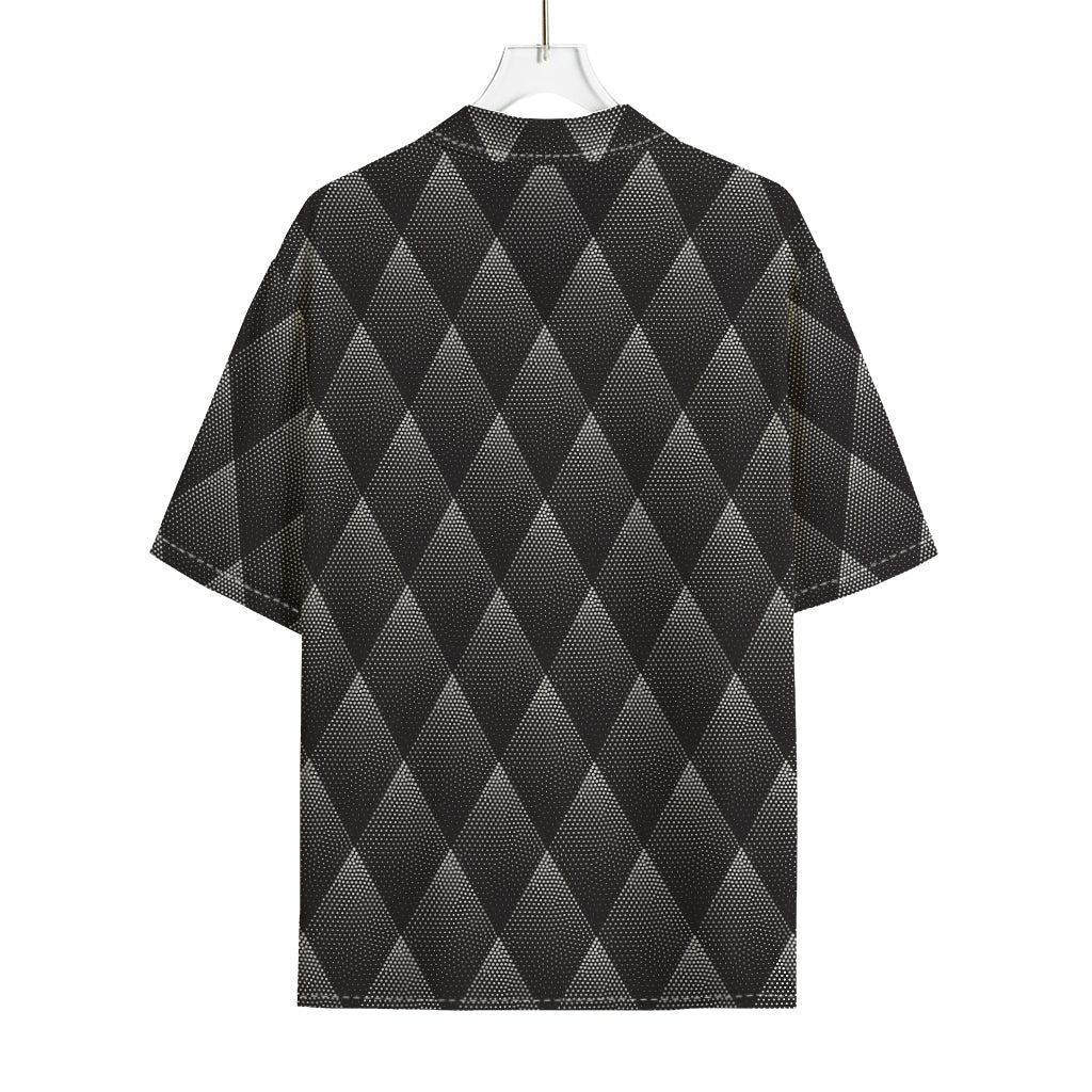 Dot Geometric Triangle Pattern Print Rayon Hawaiian Shirt
