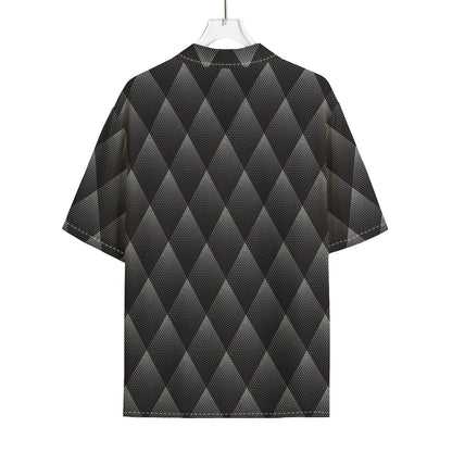 Dot Geometric Triangle Pattern Print Rayon Hawaiian Shirt