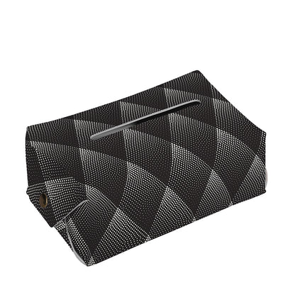 Dot Geometric Triangle Pattern Print Rectangle Tissue Box Cover