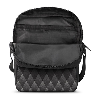 Dot Geometric Triangle Pattern Print Rectangular Crossbody Bag