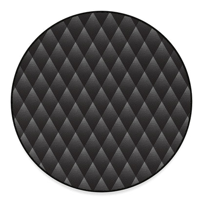 Dot Geometric Triangle Pattern Print Round Floor Mat