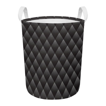 Dot Geometric Triangle Pattern Print Round Laundry Basket