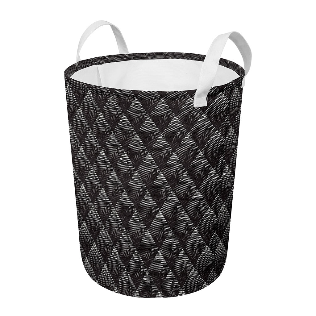 Dot Geometric Triangle Pattern Print Round Laundry Basket