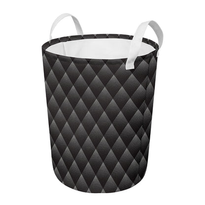 Dot Geometric Triangle Pattern Print Round Laundry Basket