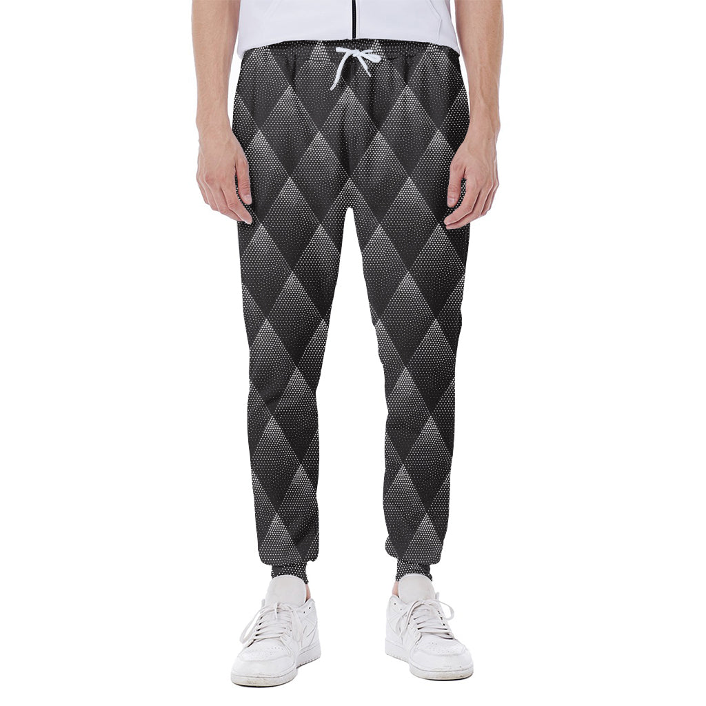 Dot Geometric Triangle Pattern Print Scuba Joggers