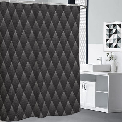 Dot Geometric Triangle Pattern Print Shower Curtain