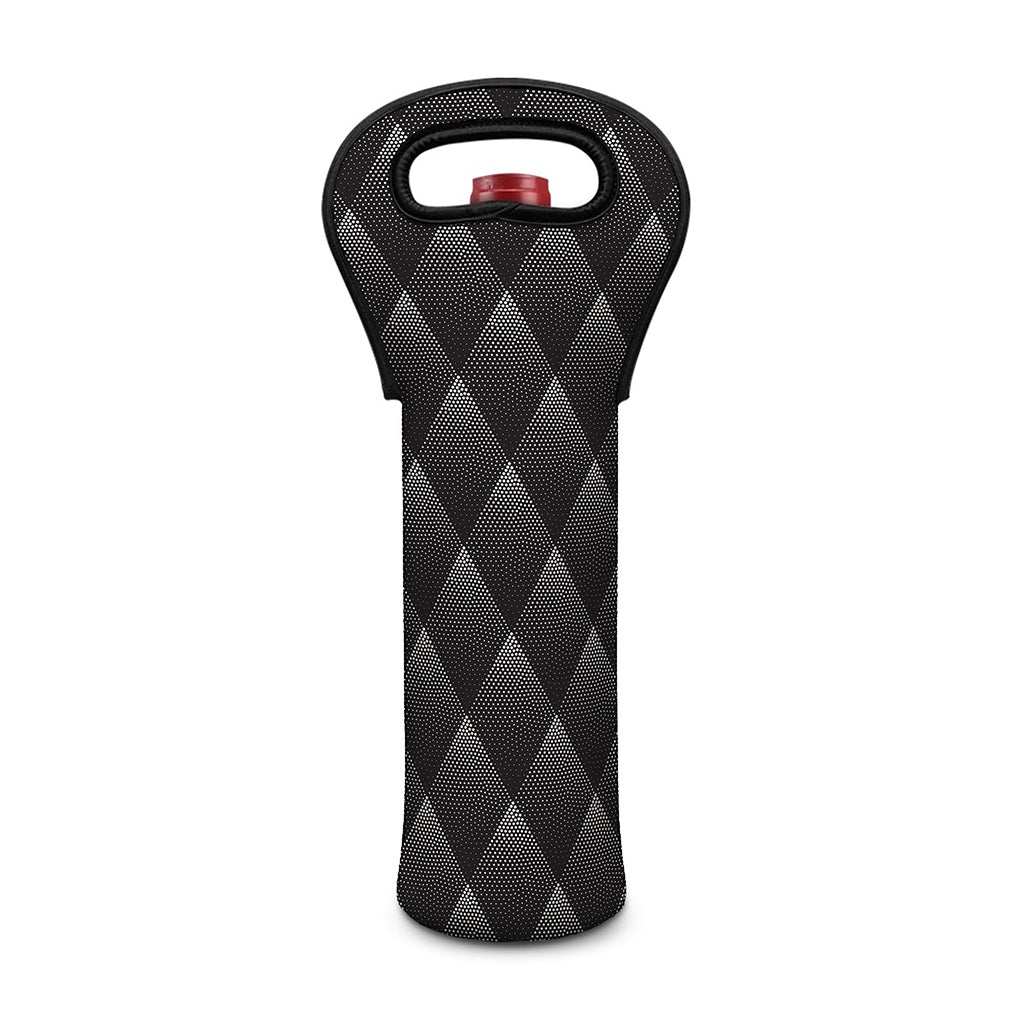 Dot Geometric Triangle Pattern Print Single Neoprene Wine Tote