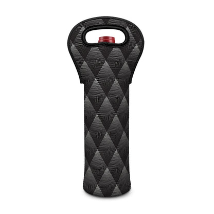 Dot Geometric Triangle Pattern Print Single Neoprene Wine Tote