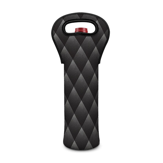 Dot Geometric Triangle Pattern Print Single Neoprene Wine Tote