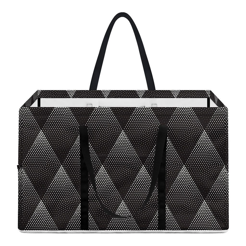 Dot Geometric Triangle Pattern Print Utility Tote Bag
