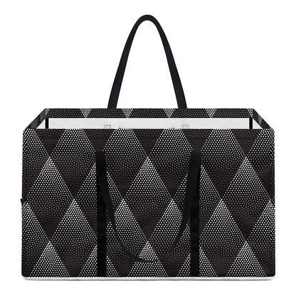 Dot Geometric Triangle Pattern Print Utility Tote Bag
