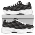 Dot Geometric Triangle Pattern Print White Chunky Shoes