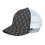 Dot Geometric Triangle Pattern Print White Mesh Trucker Cap