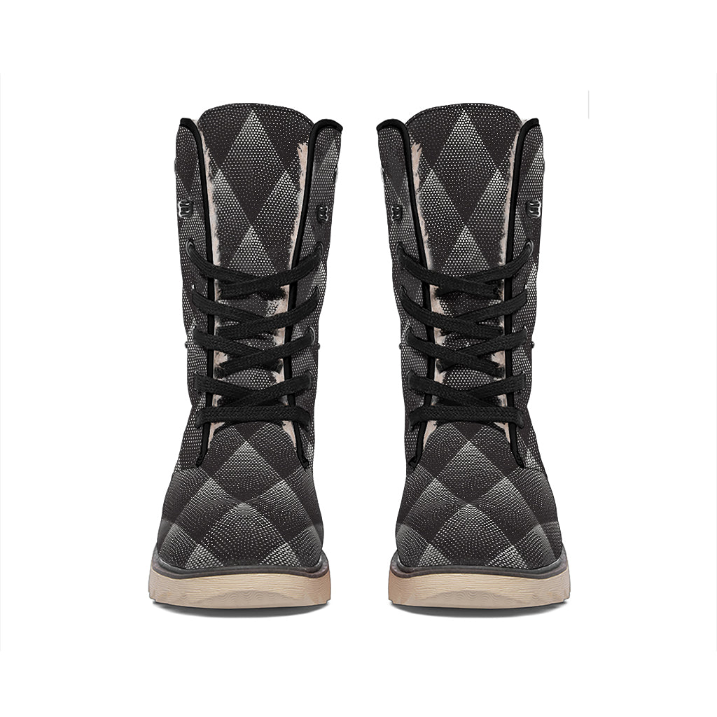 Dot Geometric Triangle Pattern Print Winter Boots