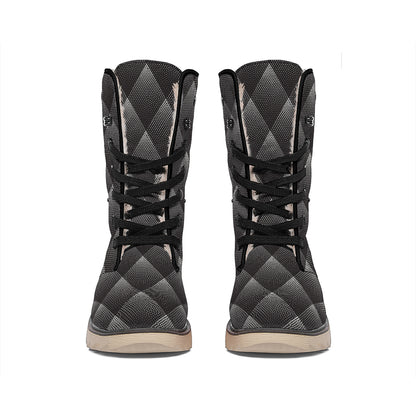 Dot Geometric Triangle Pattern Print Winter Boots