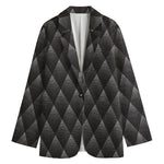 Dot Geometric Triangle Pattern Print Women's Blazer