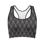 Dot Geometric Triangle Pattern Print Women's Sports Bra