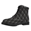Dot Geometric Triangle Pattern Print Padded Collar Lace Up Boots