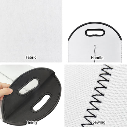 Watercolor Blooming Cactus Print Double Neoprene Wine Tote