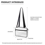 Monochrome Dinosaur Fossil Pattern Print Double Strap Bible Bag