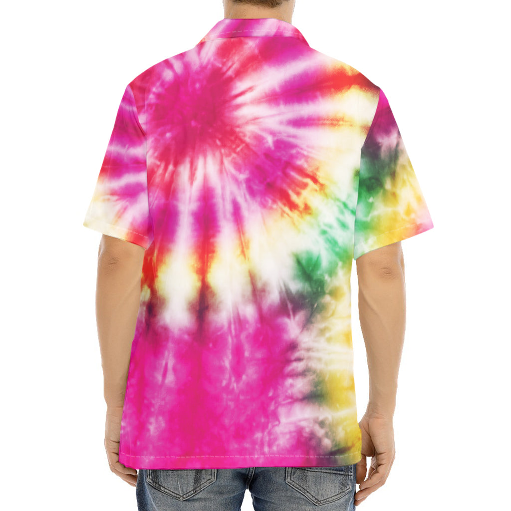 Double Tie Dye Print Aloha Shirt