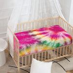 Double Tie Dye Print Baby Crib Sheet