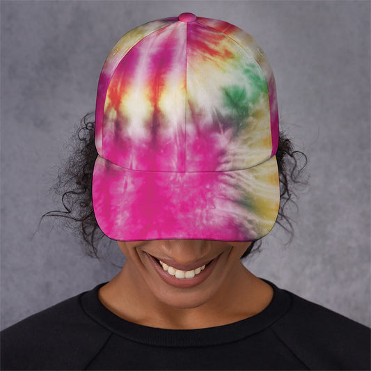 Double Tie Dye Print Baseball Cap