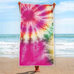 Double Tie Dye Print Beach Towel