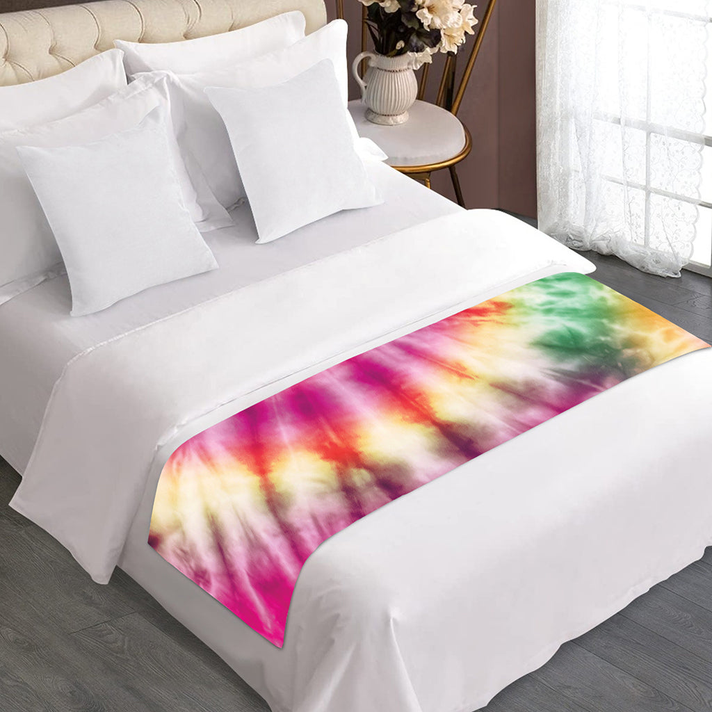 Double Tie Dye Print Bed Runner