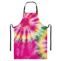 Double Tie Dye Print Bib Apron With Pocket