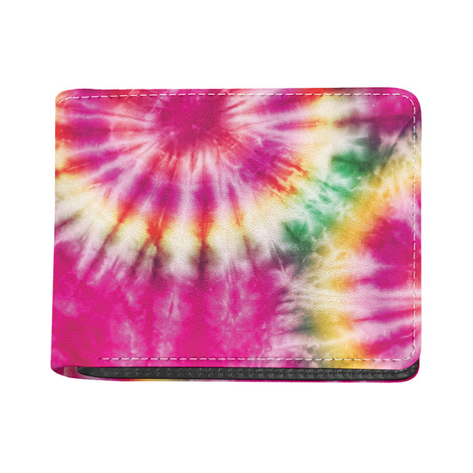 Double Tie Dye Print Bifold Wallet