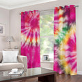 Double Tie Dye Print Dimout Grommet Curtains