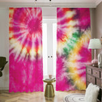 Double Tie Dye Print Blackout Pencil Pleat Curtains
